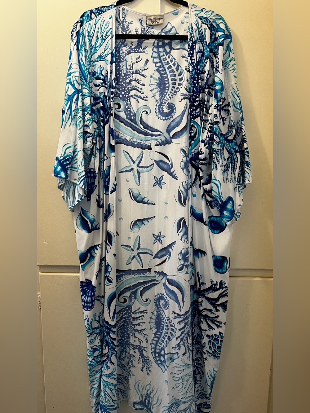 Lulla Collection kimono-style beach duster or cover-up. One Size - Picture 2 of 7